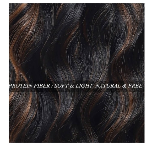 NWT Black and Brown Wavy Hair Wig 14" - Picture 6 of 14